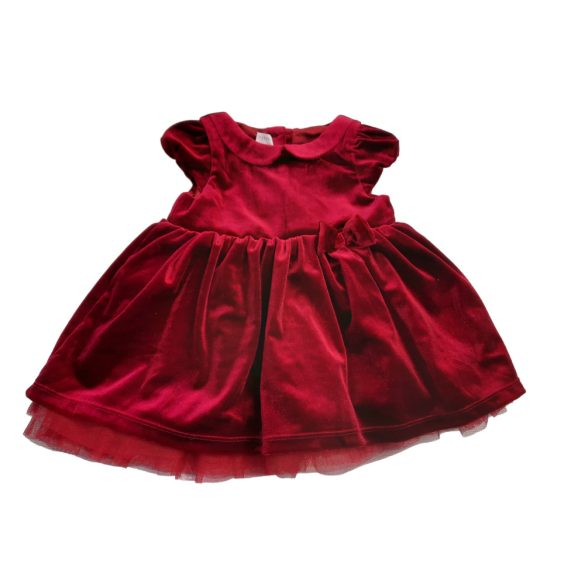 H&M  piros bársony ünneplő ruha