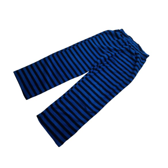 F&F kék csíkos polar pizsama nadrág