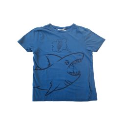 H&M kék cápás pamut póló