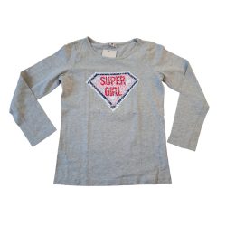 Supergirl szürke feliratos pamut póló